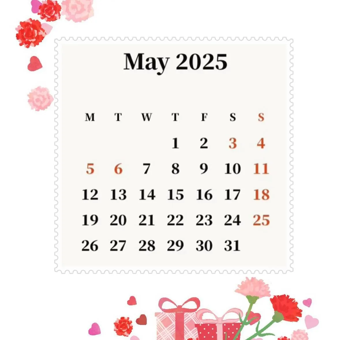 5月スケジュール🌷🍓