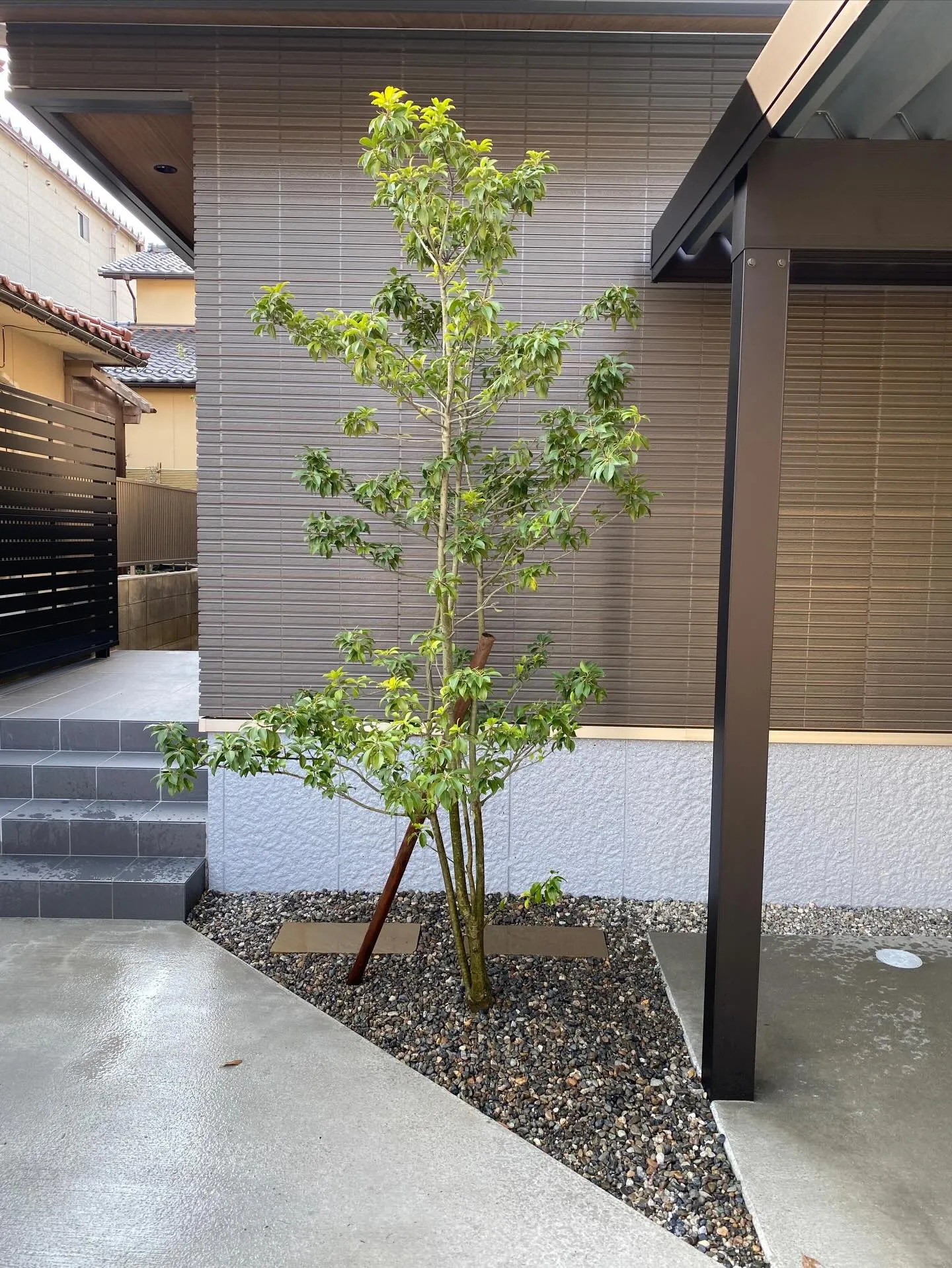 玄関前の外構工事👷